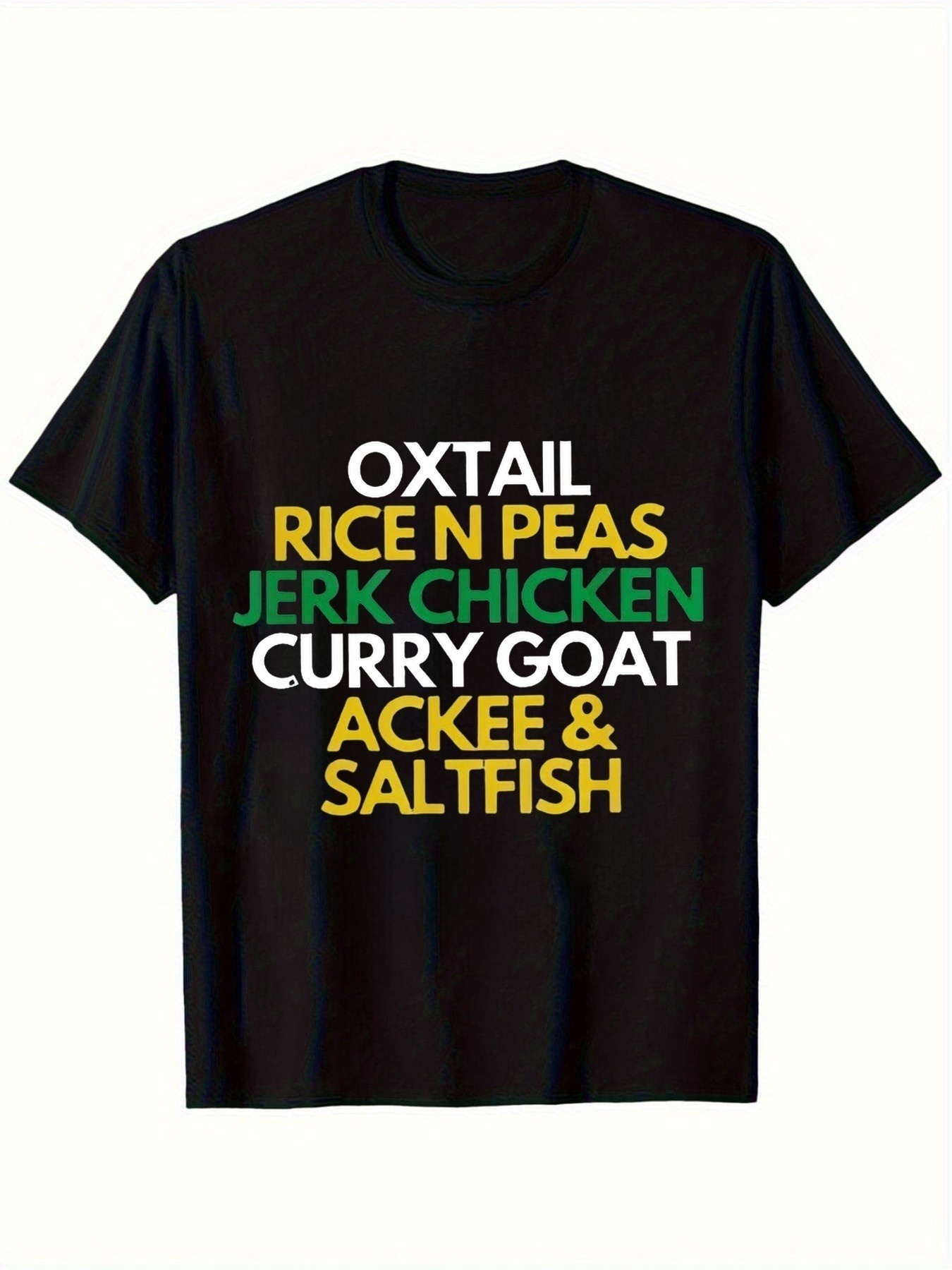 Jamaican Food Snacks - Kaos Pria Motif Masakan Jamaika Desain