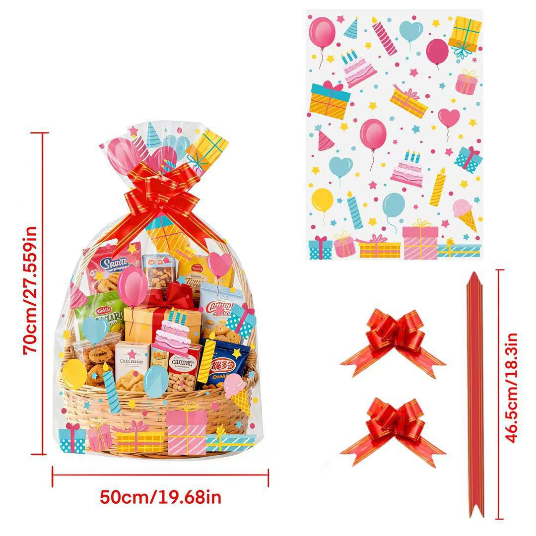 Food Snacks Hamper - 20pcs Tas Keranjang Hadiah OPP Transparan