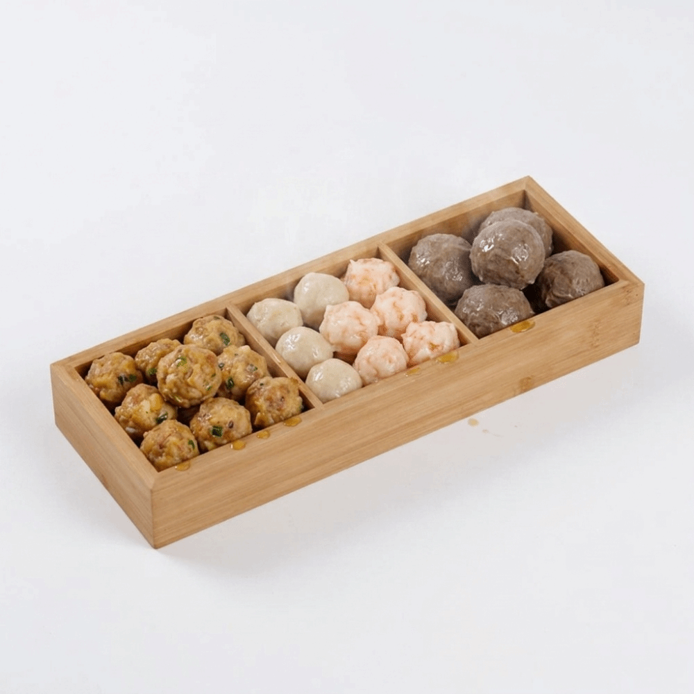 Nampan Sajian Bambu Terpisah B - Food Snacks Options ulasan dan harga