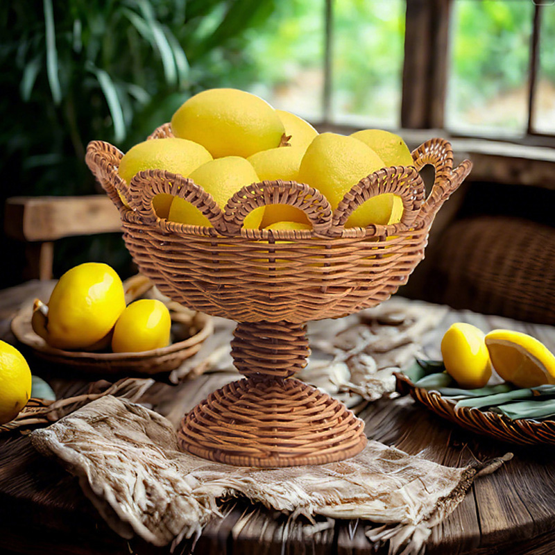 Alas Rotan Mangkuk Buah Dekora - Food Snacks With Fiber ulasan dan harga