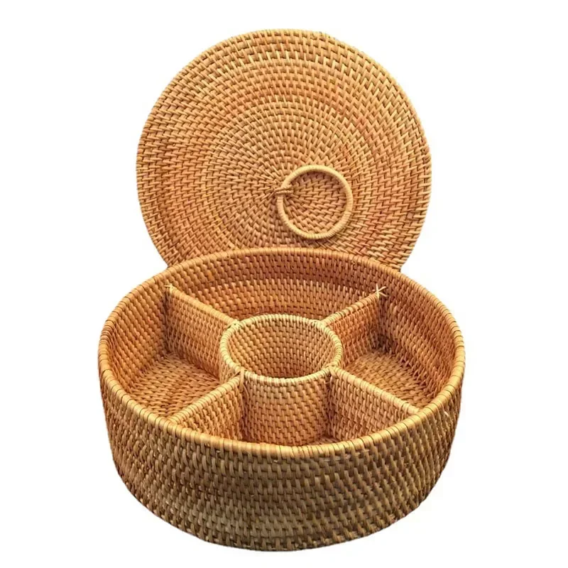 Kotak Rotan Alami 5 Sekat Kera - Food Snacks With Fiber ulasan dan harga
